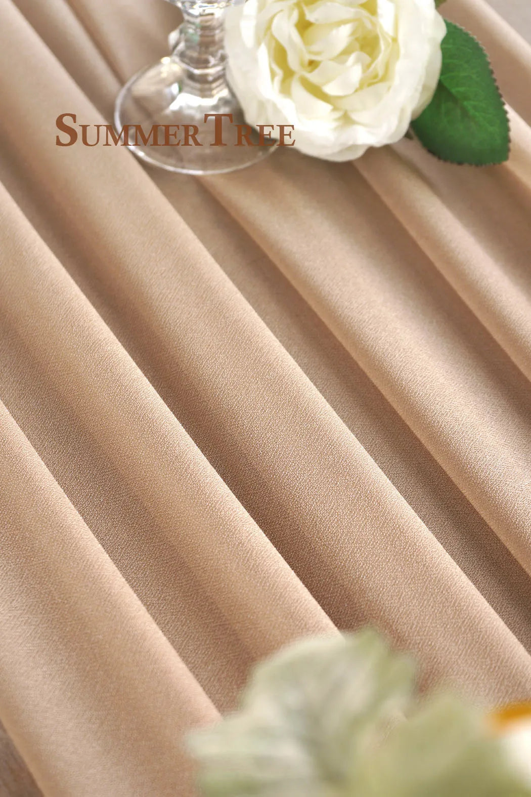 Mingtime Sheer Chiffon Tulle Fabric For Wedding Arch Draping Backdrop