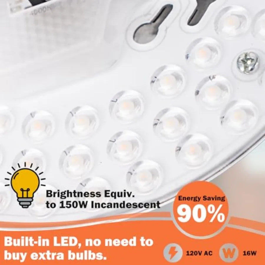 LED Motion Sensor Outdoor Flush Mount Ceiling Light Fixture