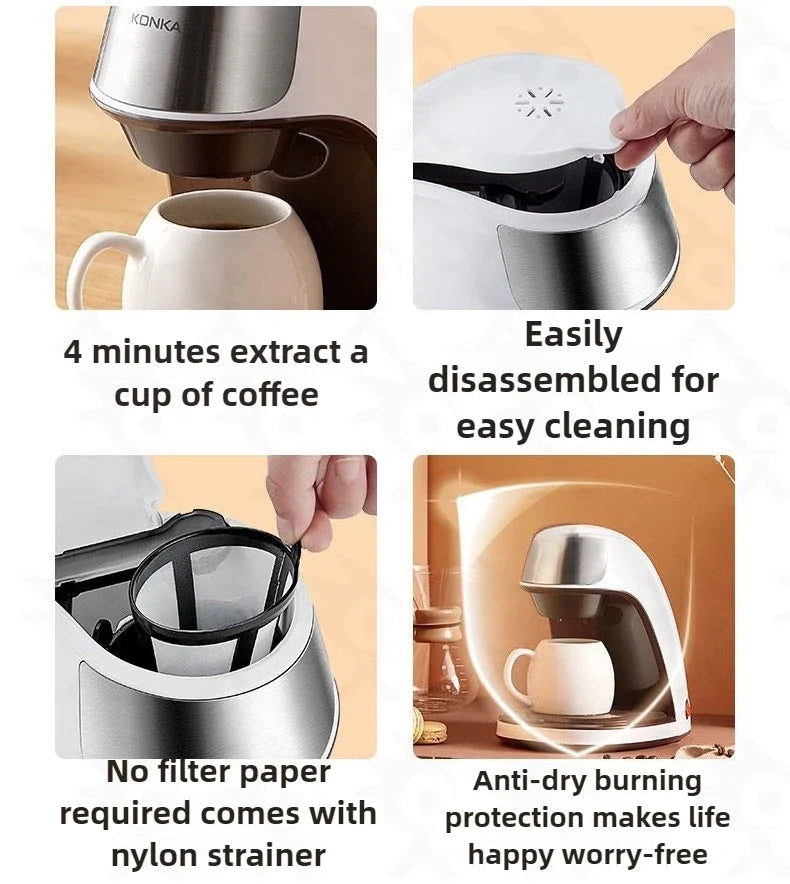 Portable Drip And Capsule Coffee Machine For Home And Office Use