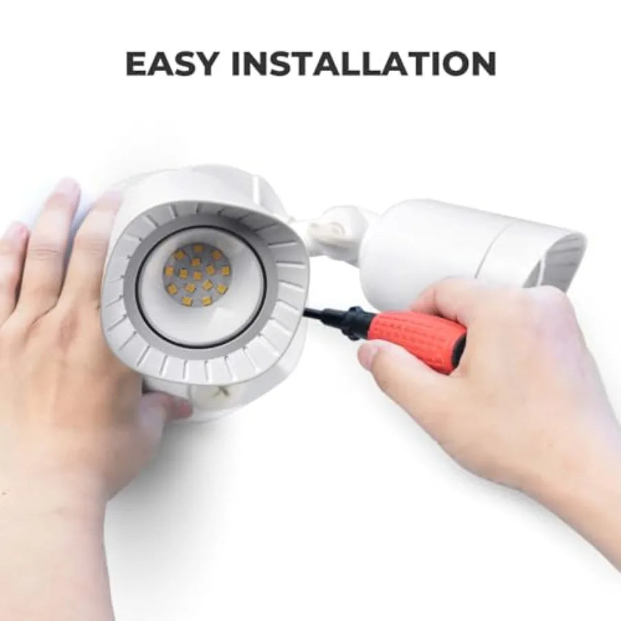 Outdoor LED Flood Light With Adjustable Heads Waterproof Security Fixture