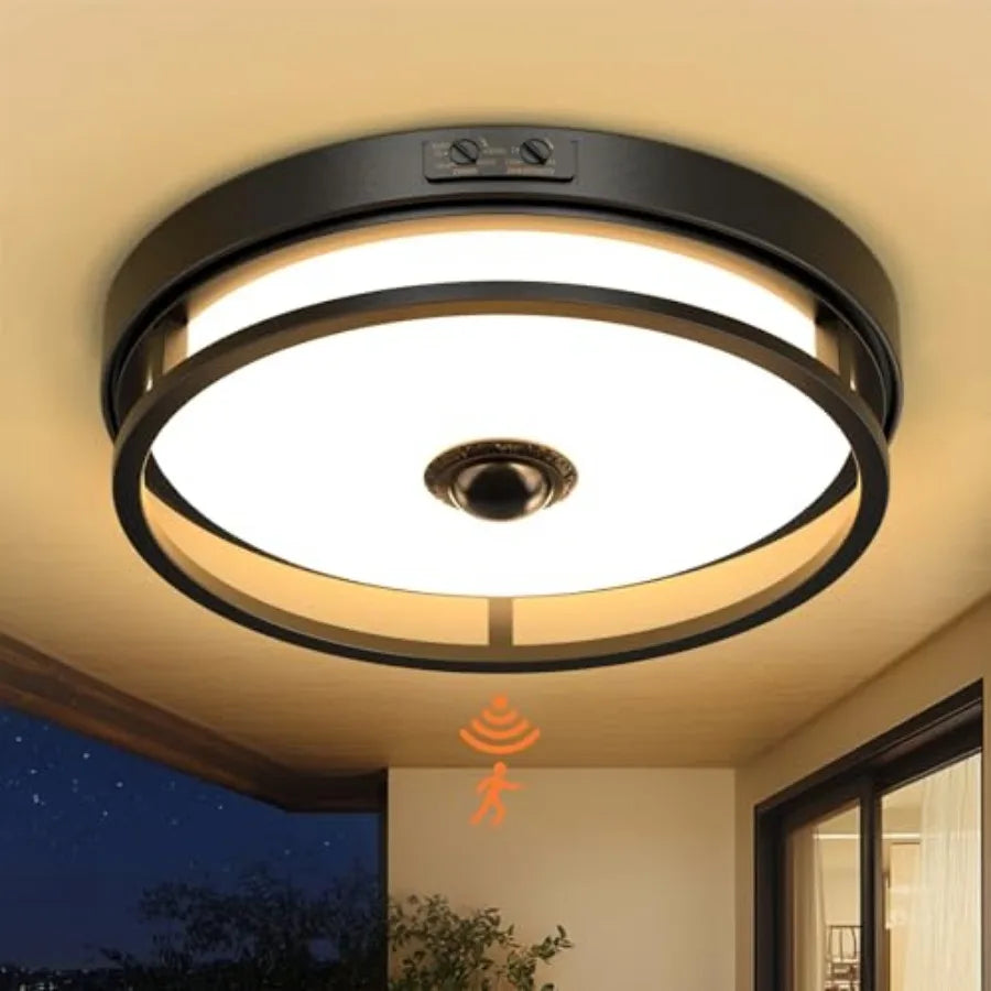 Motion Sensor Outdoor LED Ceiling Light With Dusk To Dawn