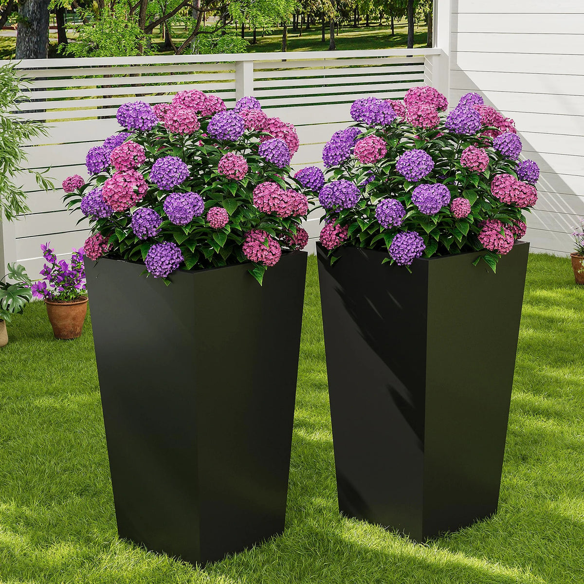 HiMISS Self Watering Planters With Drainage For Indoor Outdoor Plants