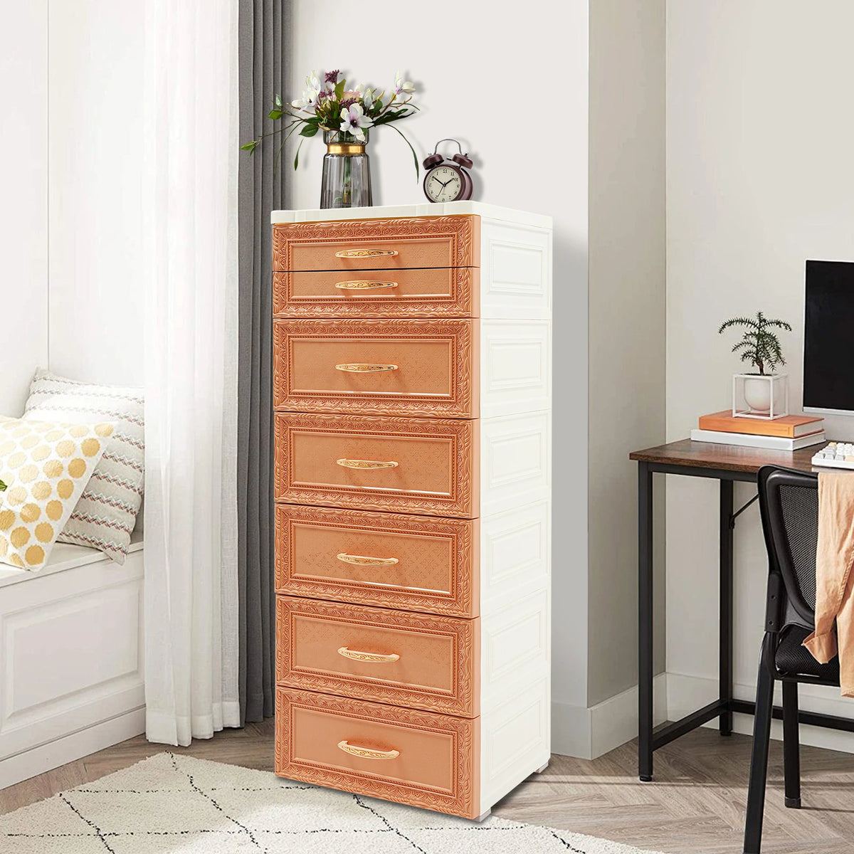 Bymaocar 6 Tier 7 Drawer Rolling Storage Cabinet Organizer