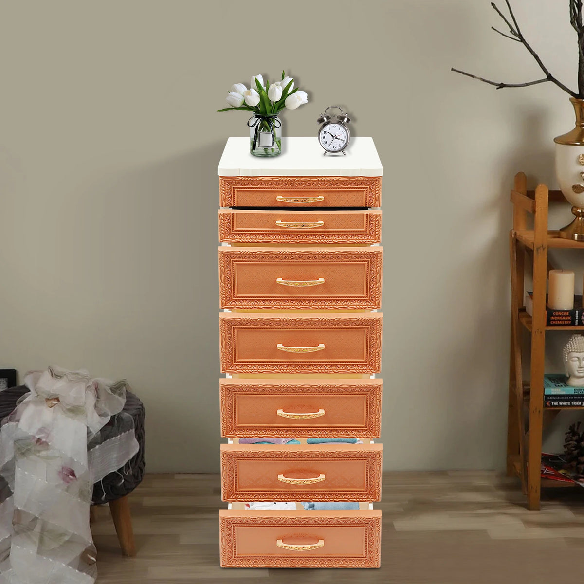Bymaocar 6 Tier 7 Drawer Rolling Storage Cabinet Organizer