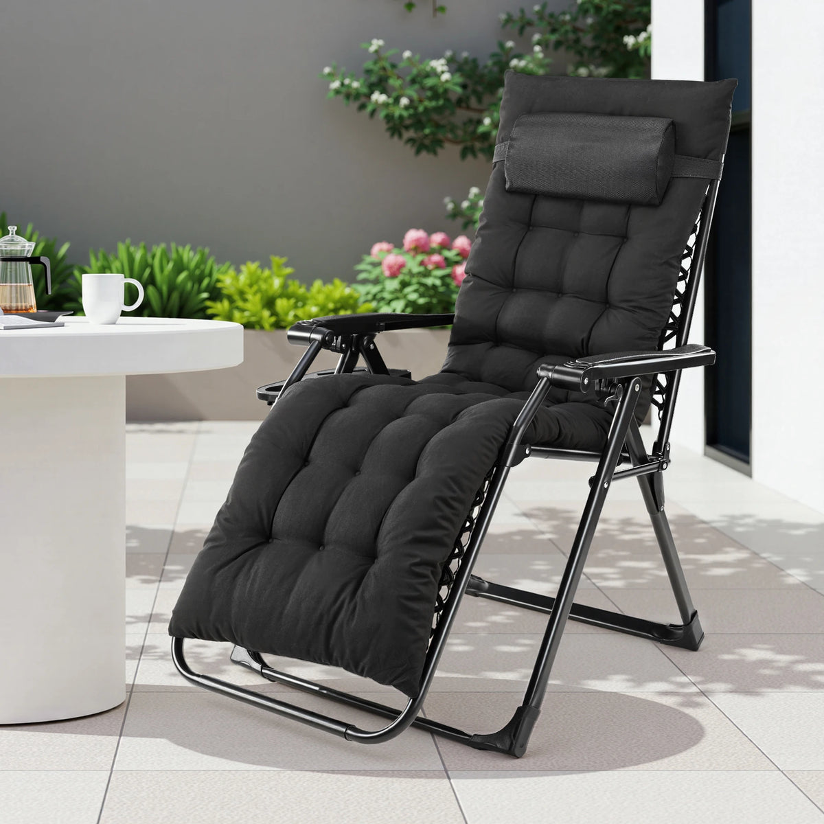 JHK Zero Gravity Recliner Folding Outdoor Patio Lounge Chair