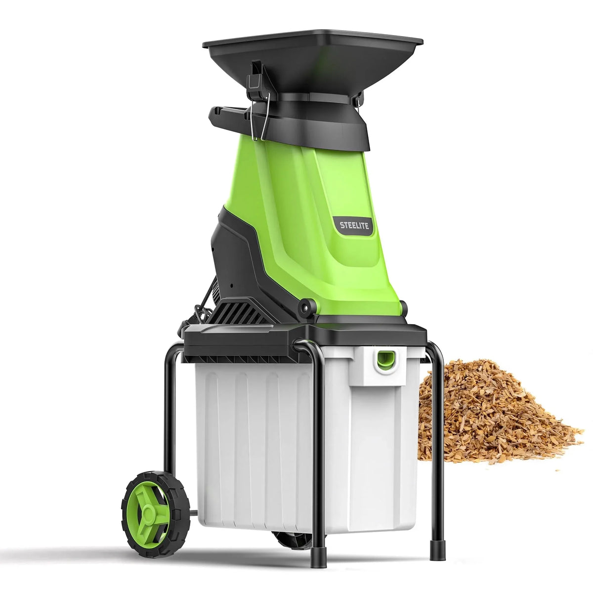 Deli Electric Wood Chipper Shredder With Leaf Mulcher