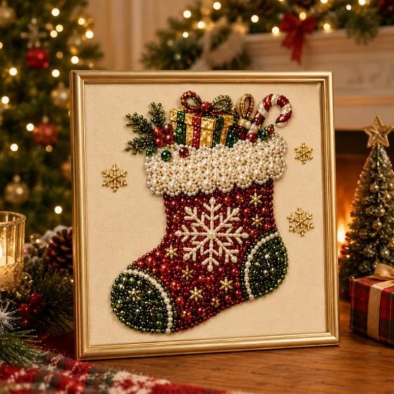 Christmas Pearl Diamond Painting DIY Wall Art Craft Kit