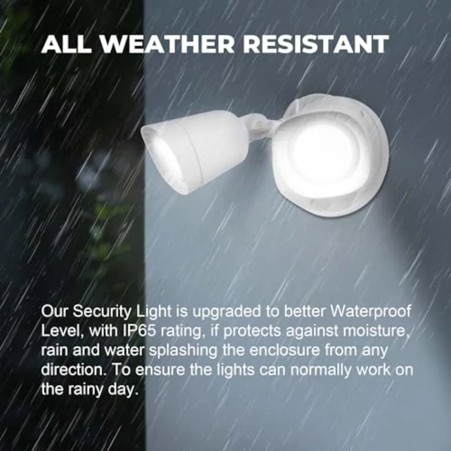 Outdoor LED Flood Light With Adjustable Heads Waterproof Security Fixture