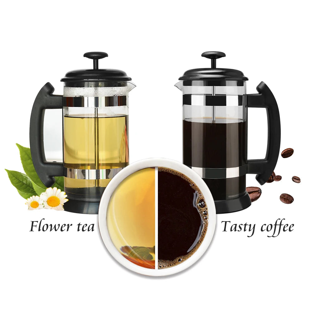 Recafimil French Press Coffee Maker With Borosilicate Glass Filter Carafe