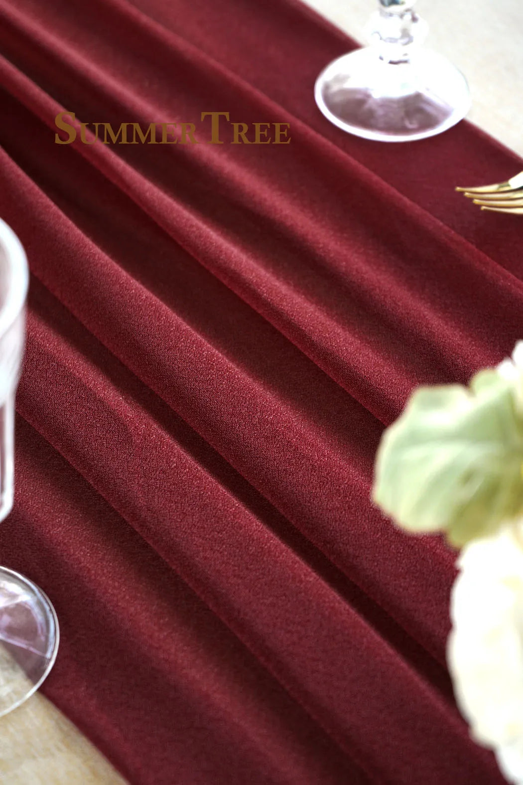 Mingtime Sheer Chiffon Tulle Fabric For Wedding Arch Draping Backdrop