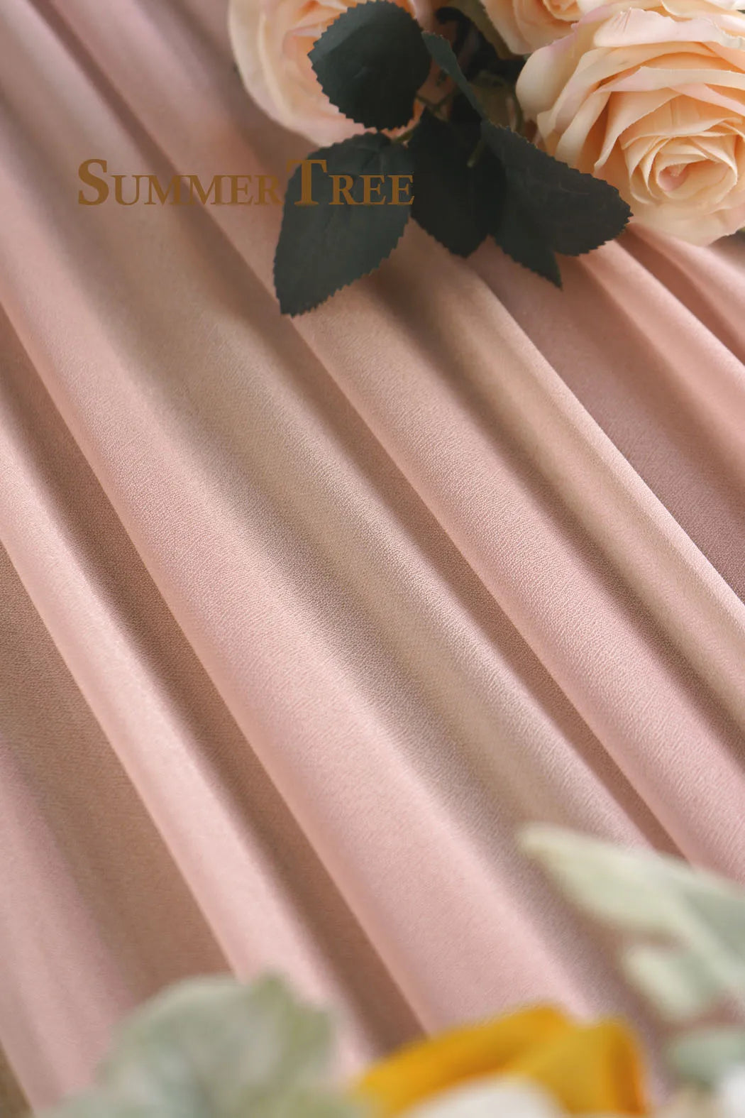 Mingtime Sheer Chiffon Tulle Fabric For Wedding Arch Draping Backdrop
