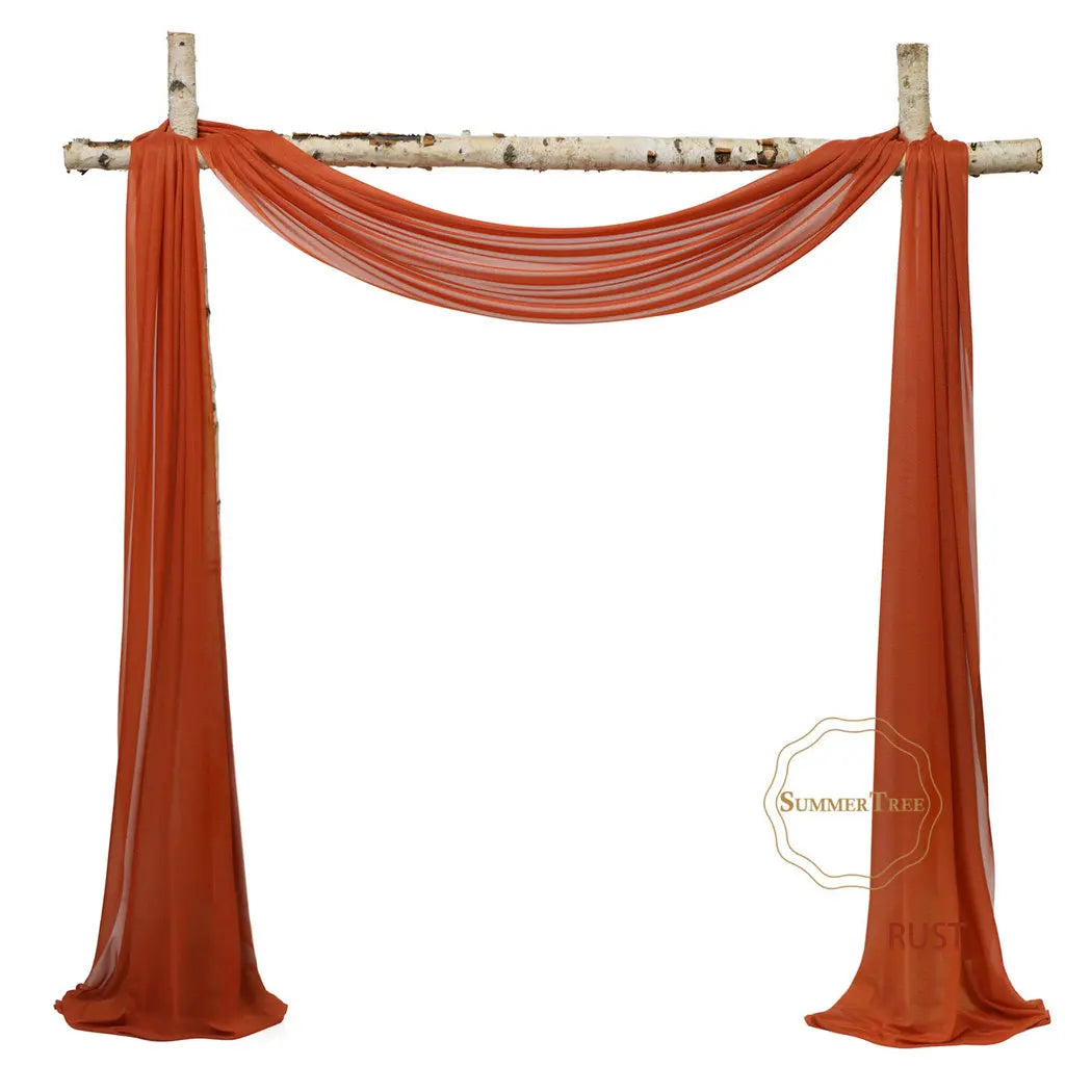 Mingtime Sheer Chiffon Tulle Fabric For Wedding Arch Draping Backdrop