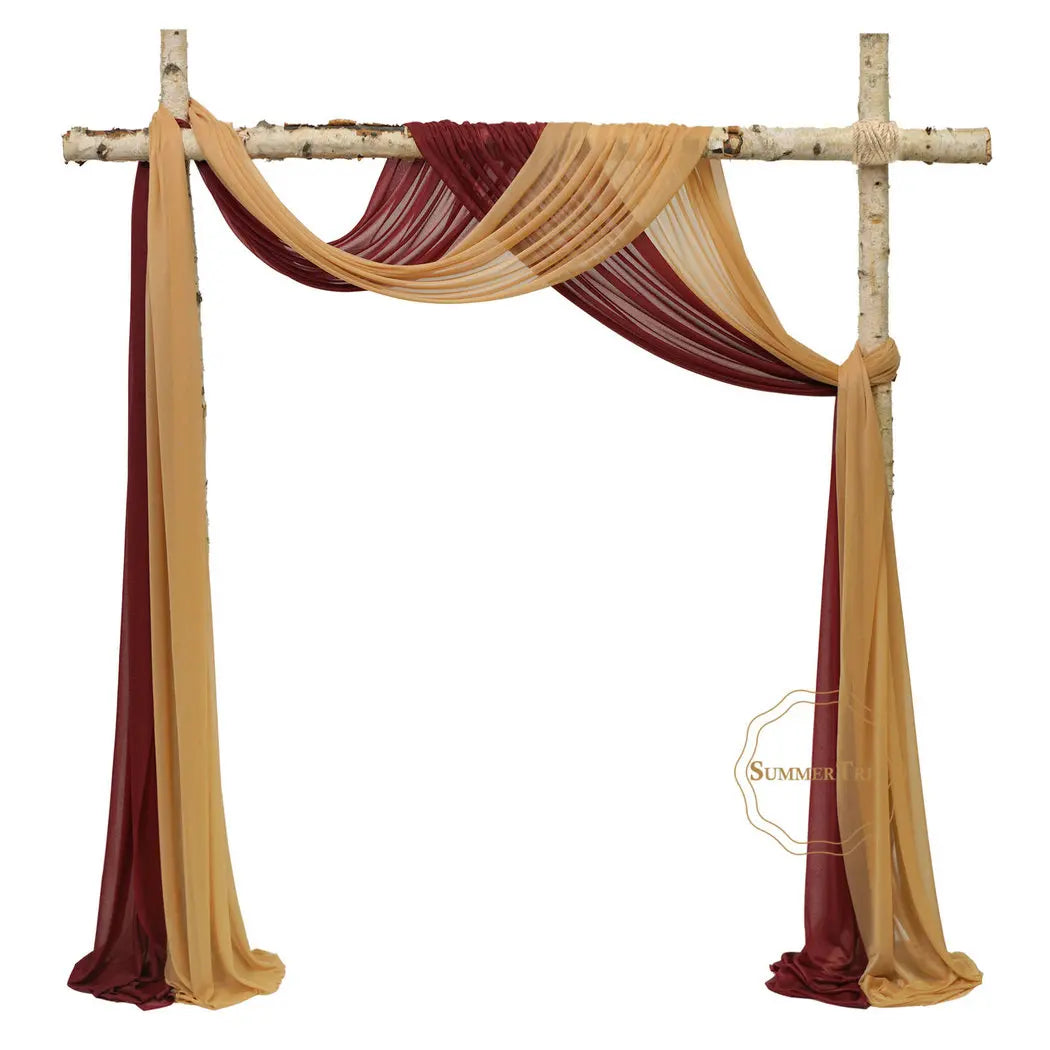 Mingtime Sheer Chiffon Tulle Fabric For Wedding Arch Draping Backdrop