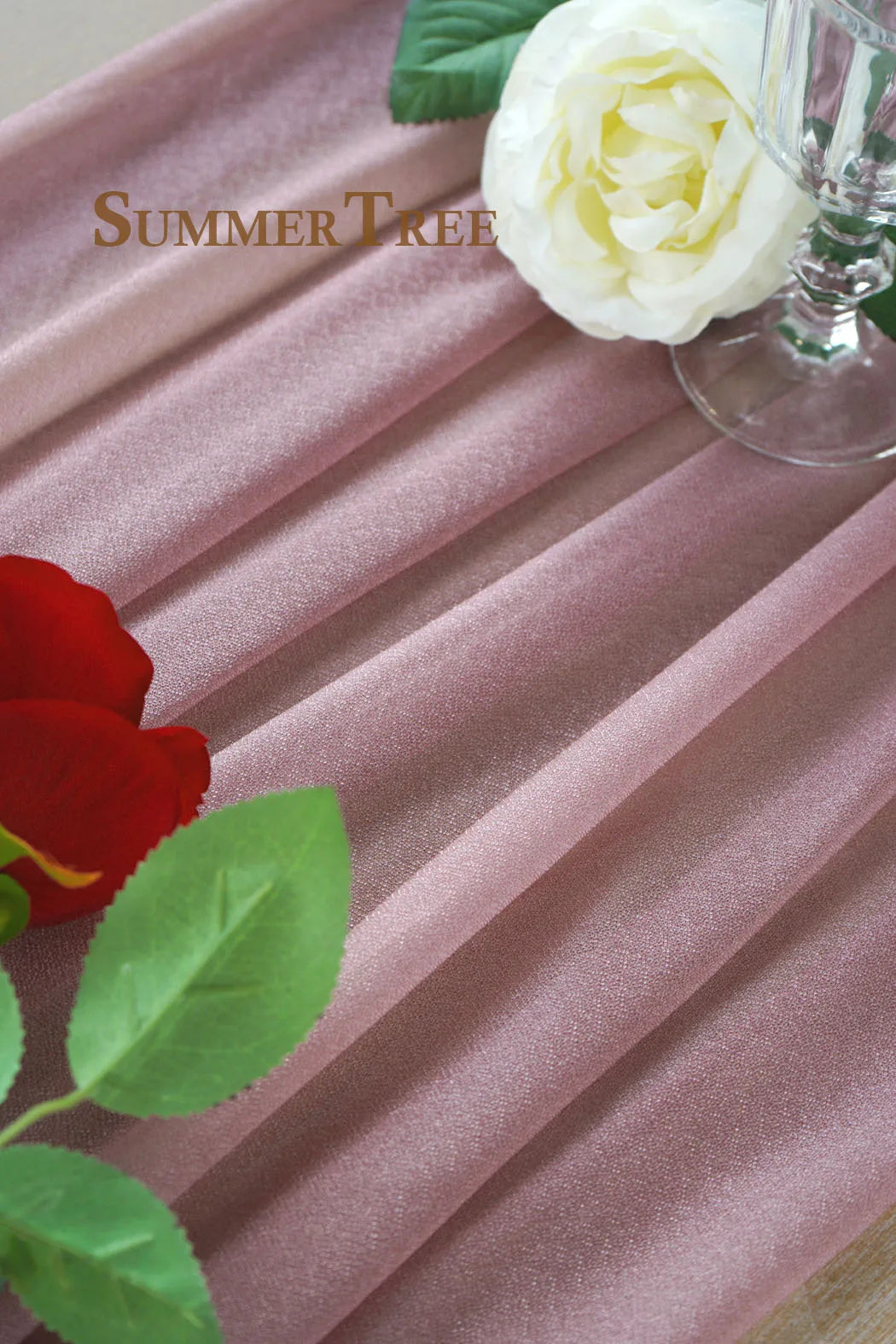 Mingtime Sheer Chiffon Tulle Fabric For Wedding Arch Draping Backdrop