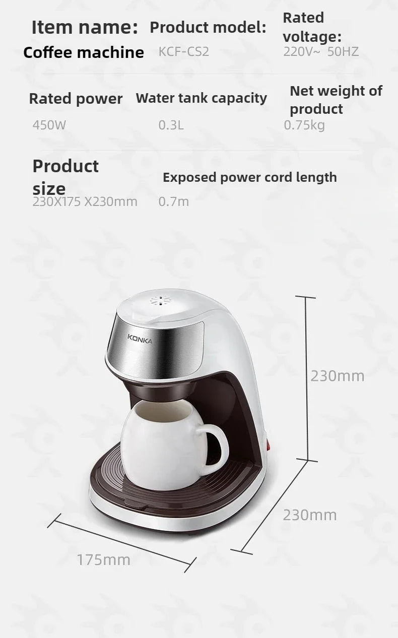 Portable Drip And Capsule Coffee Machine For Home And Office Use