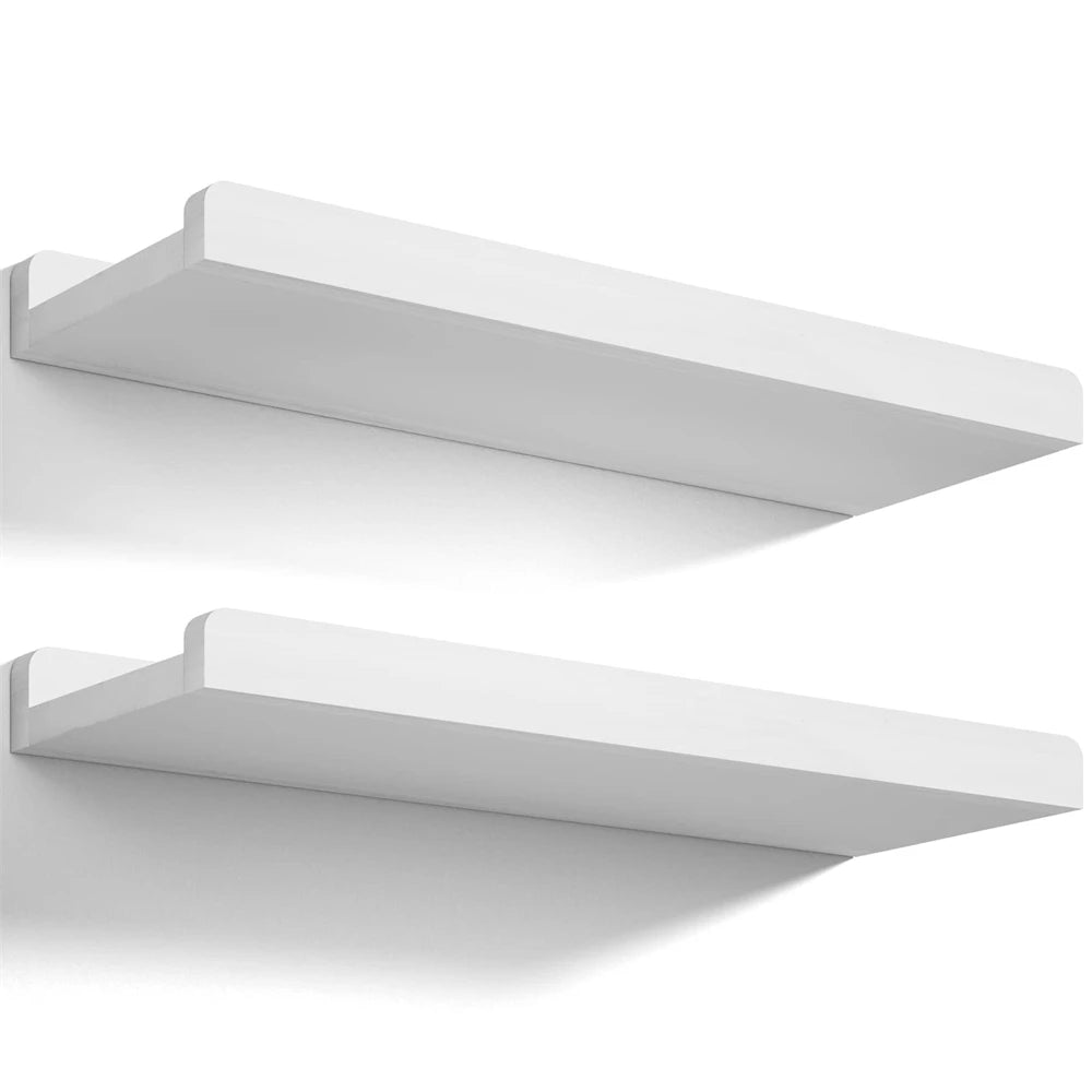 Wall Mounted Wooden Floating Shelves For Living Room Decor