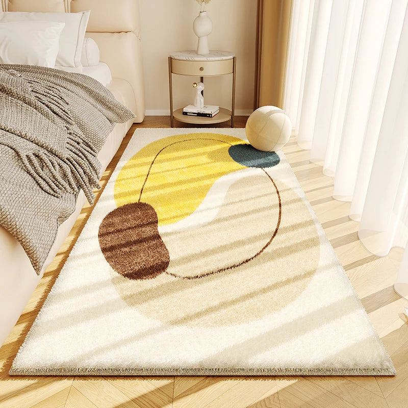 Minimalist Thick Plush Line Carpet For Living Room And Bedroom