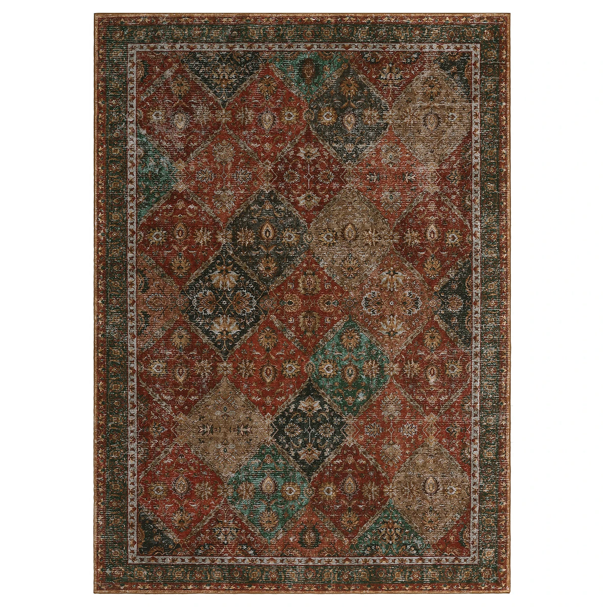 Moroccan Trellis Machine Washable Non Slip Area Rug For Living Room
