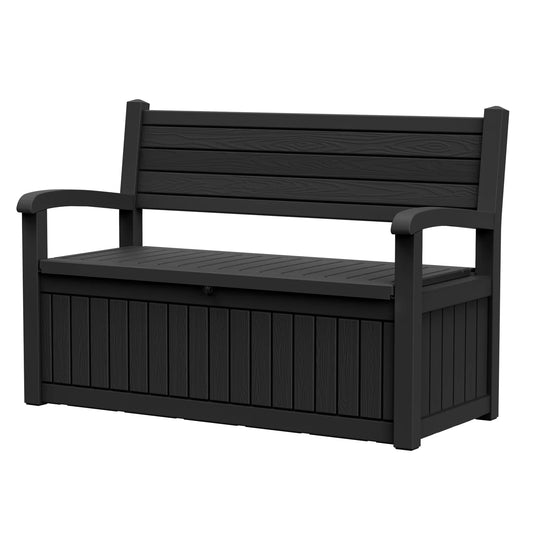 Weather Resistant Plastic Outdoor Patio Storage Bench For Garden