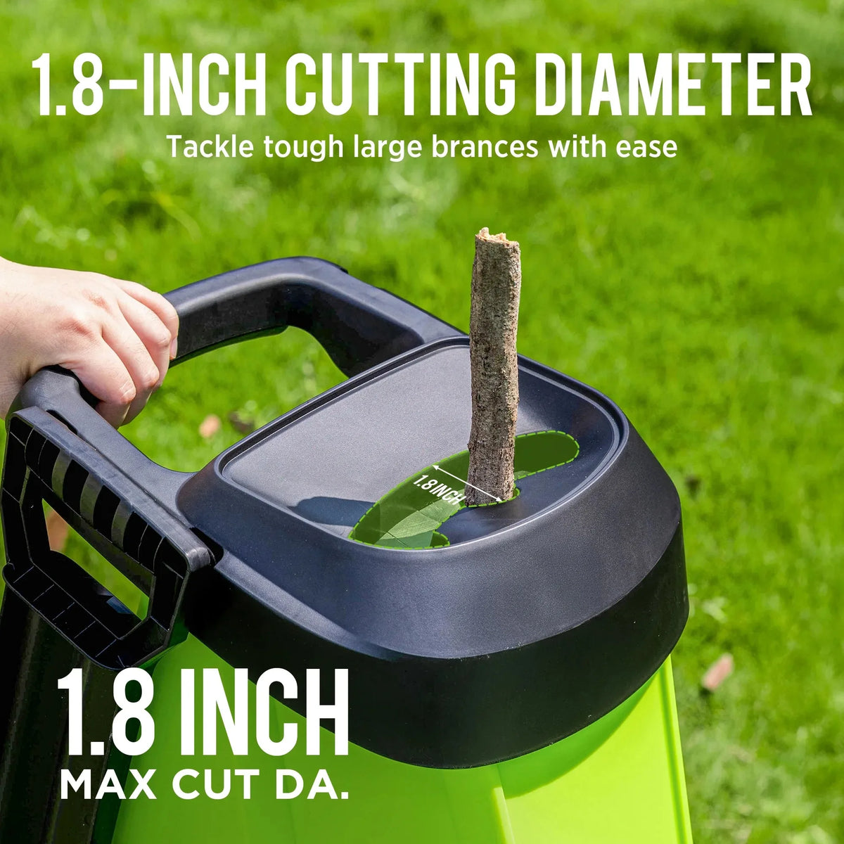 Deli Electric Wood Chipper Shredder With Leaf Mulcher
