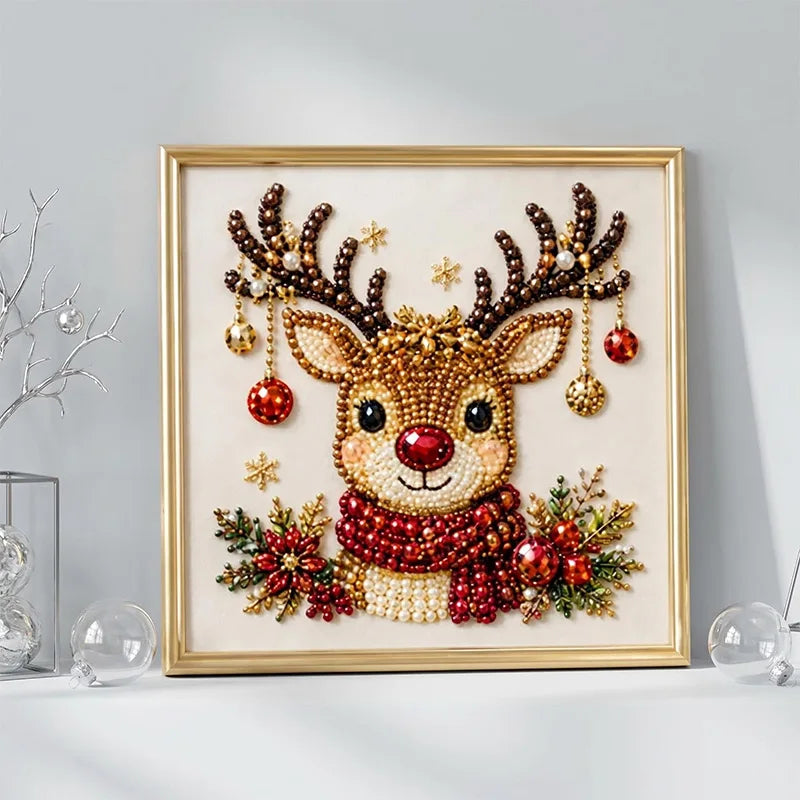 Christmas Pearl Diamond Painting DIY Wall Art Craft Kit