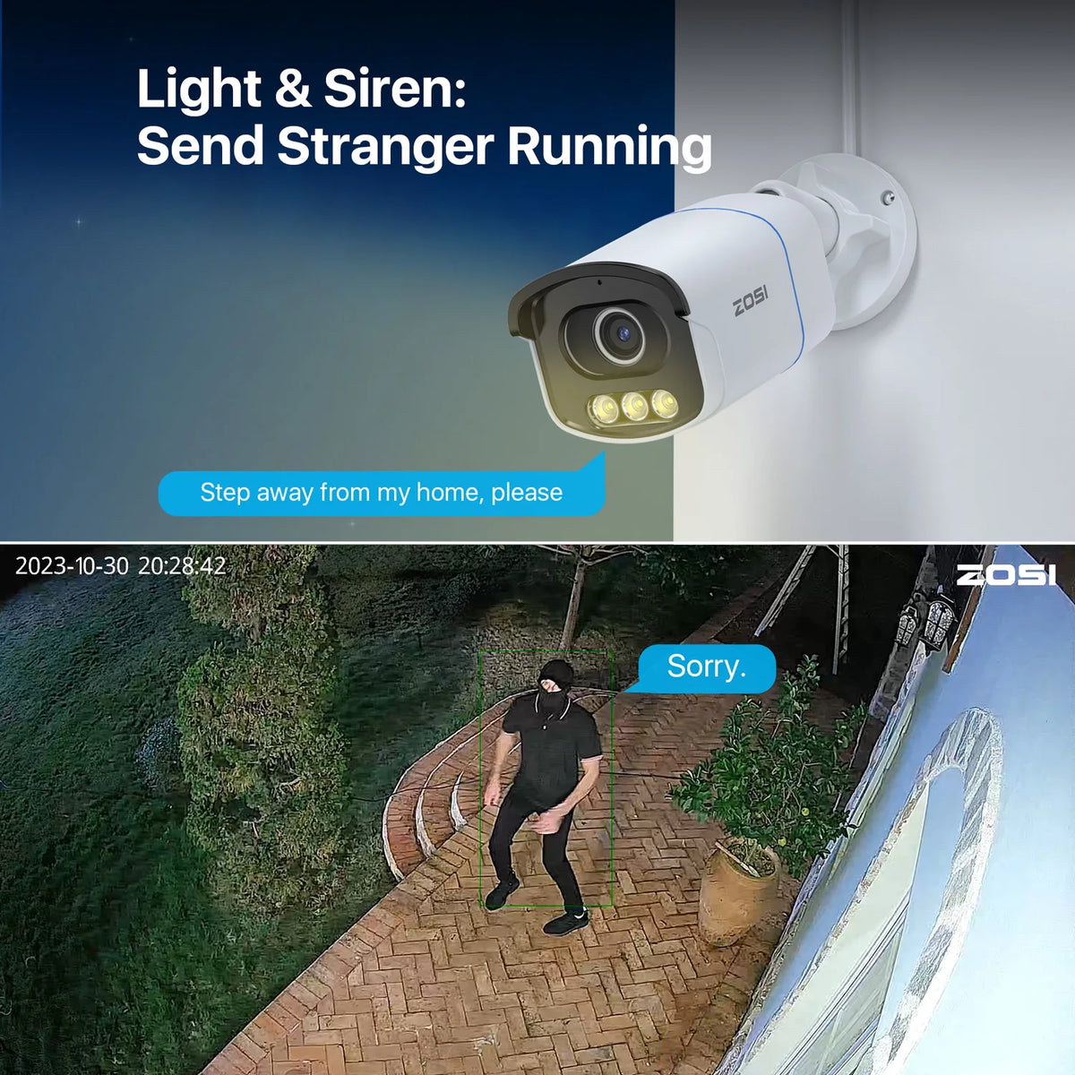 ZOSI C186 PoE Security Camera With Advanced Night Vision