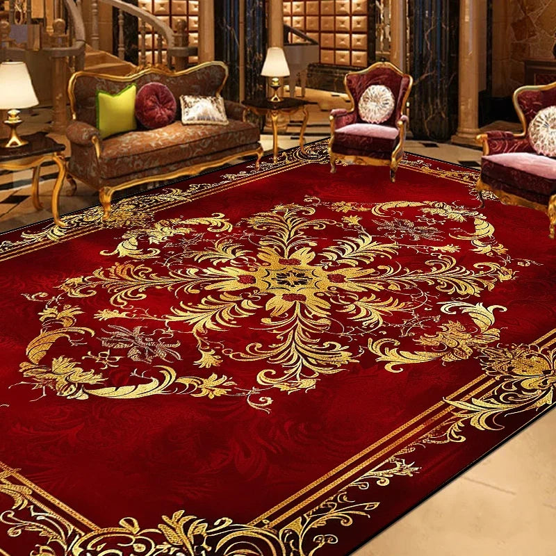 LYAHKAE European Style Printed Nonslip Decorative Floor Rug