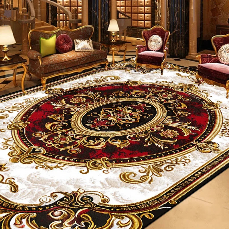 LYAHKAE European Style Printed Nonslip Decorative Floor Rug