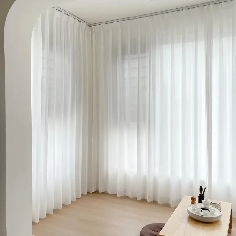Premium Sheer Chiffon Curtain Panels For Living Rooms