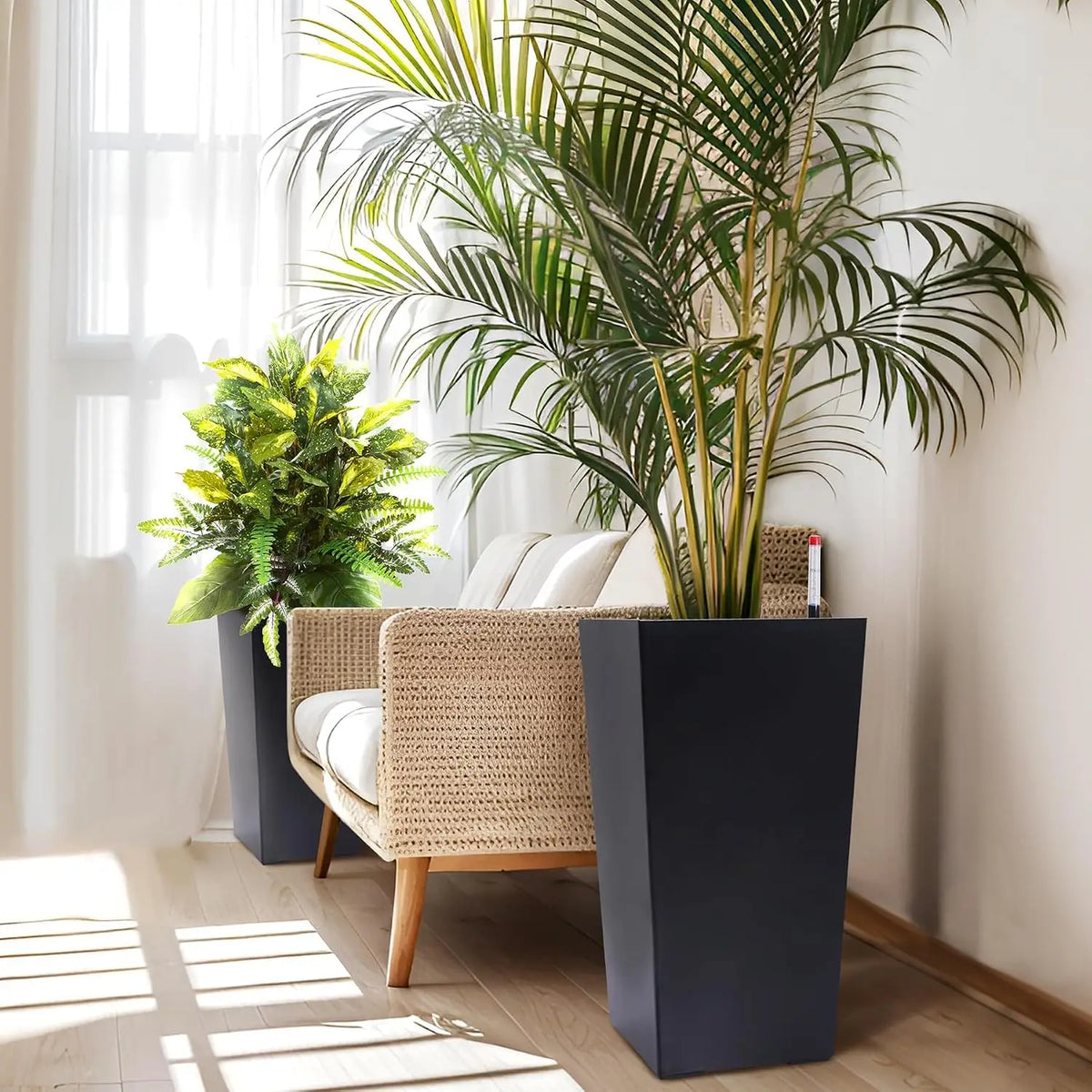 TWISTER.CK Self Watering Planters With Drainage For Indoor Outdoor Use