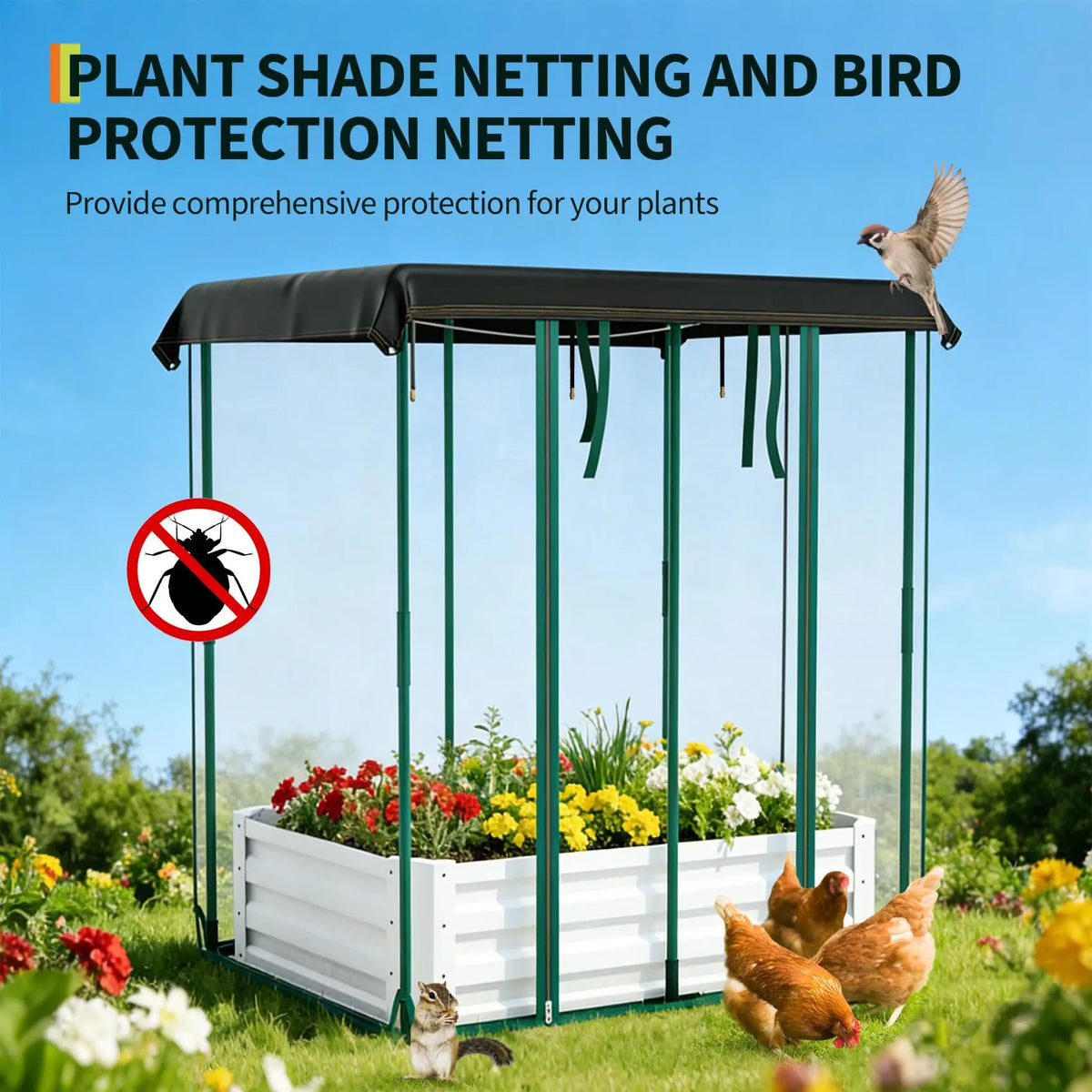 HiMISS 3 In 1 Raised Garden Bed Drip Irrigation Kit