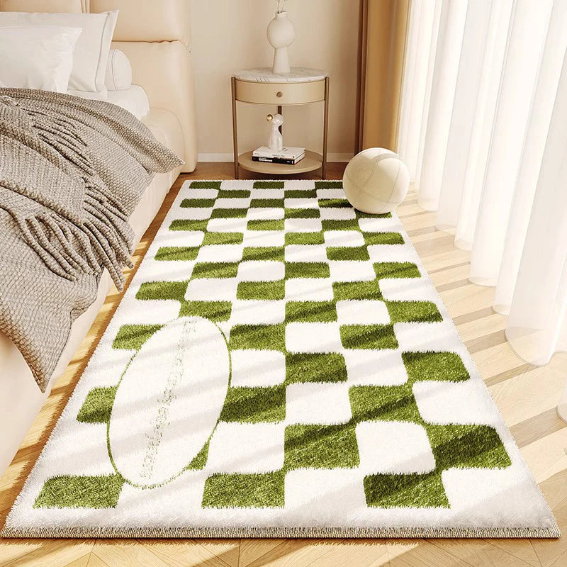 Minimalist Thick Plush Line Carpet For Living Room And Bedroom