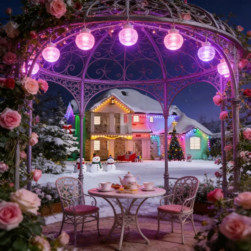 GCTECHING Waterproof Permanent Outdoor LED String Lights Decoration