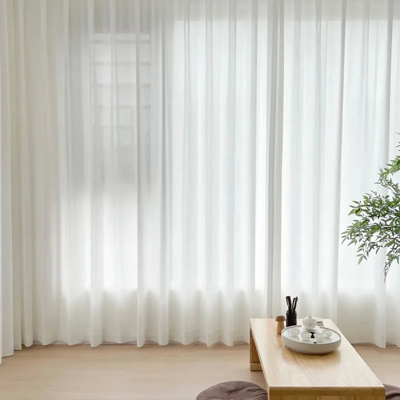 Premium Sheer Chiffon Curtain Panels For Living Rooms