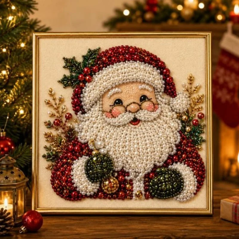 Christmas Pearl Diamond Painting DIY Wall Art Craft Kit