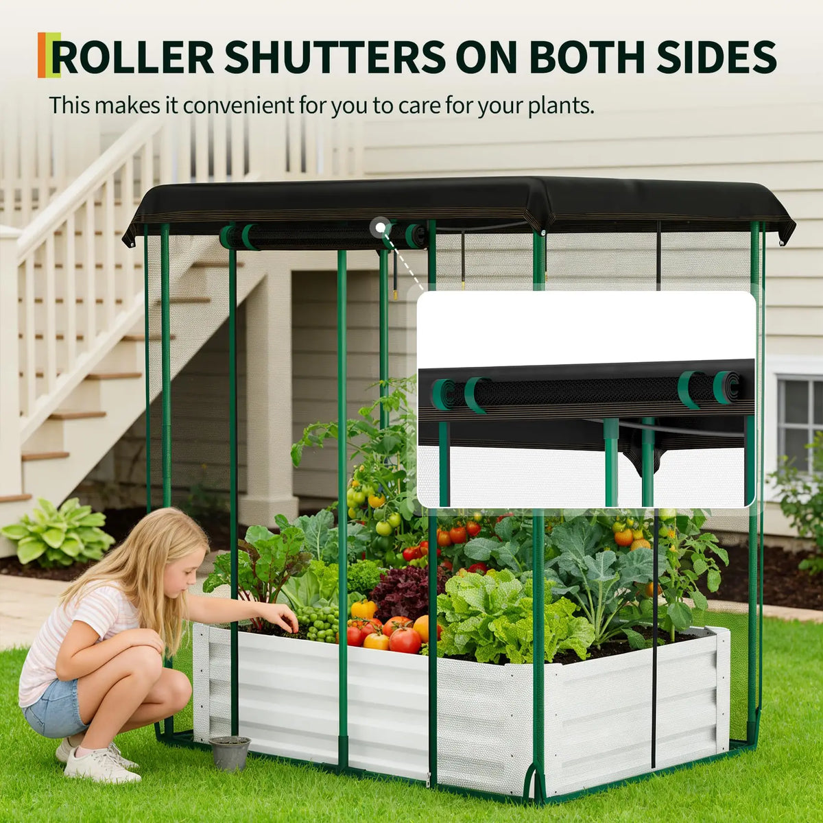 HiMISS 3 In 1 Raised Garden Bed Drip Irrigation Kit