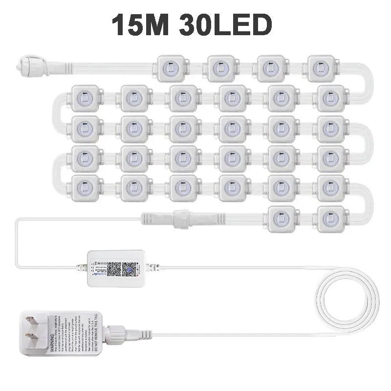GCTECHING Waterproof Permanent Outdoor LED String Lights Decoration