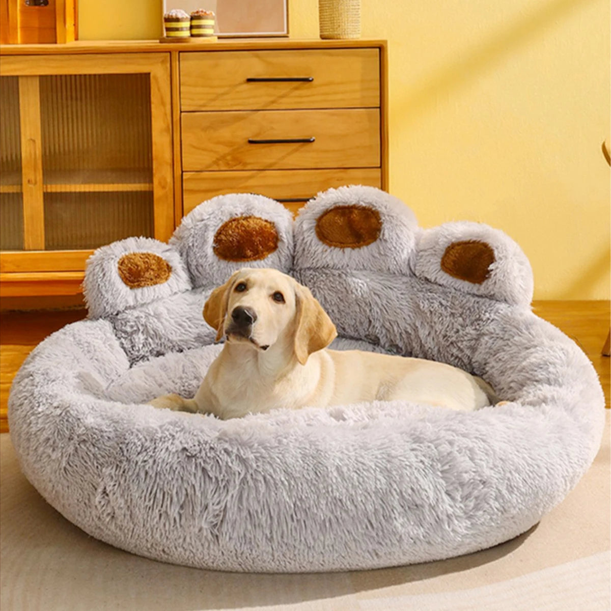 BeiYu Pet Fluffy Warm Dog Bed With Breathable Cushion