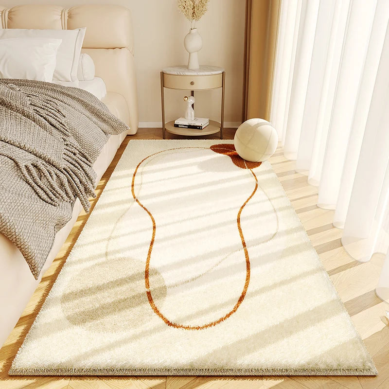 Minimalist Thick Plush Line Carpet For Living Room And Bedroom
