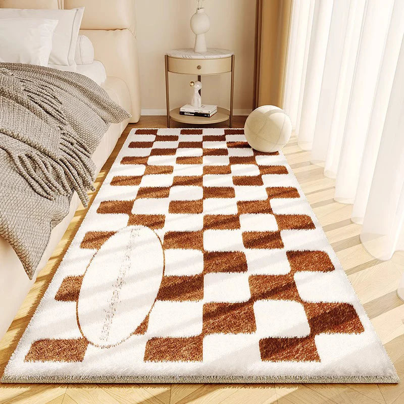 Minimalist Thick Plush Line Carpet For Living Room And Bedroom