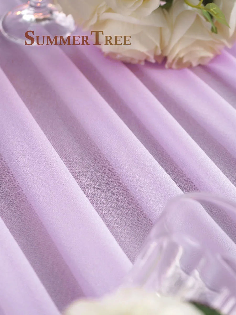 Mingtime Sheer Chiffon Tulle Fabric For Wedding Arch Draping Backdrop