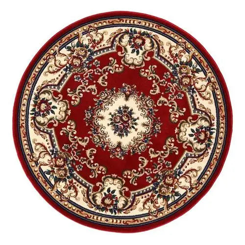 Round European Style Thick Polyester Anti-Slip Living Room Rug