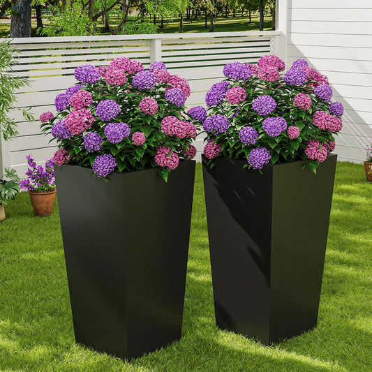 HiMISS Self Watering Planters With Drainage For Indoor Outdoor Plants