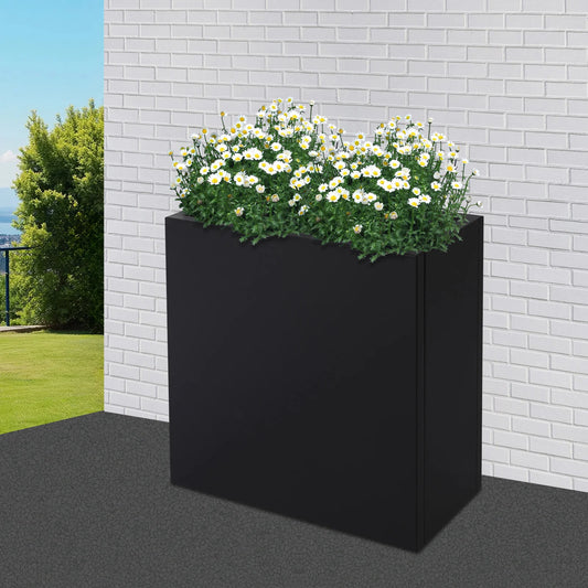 Bymaocar Steel Rectangular Planter Box For Gardens And Patios