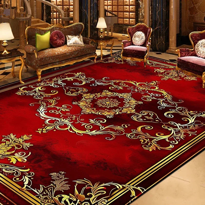 LYAHKAE European Style Printed Nonslip Decorative Floor Rug