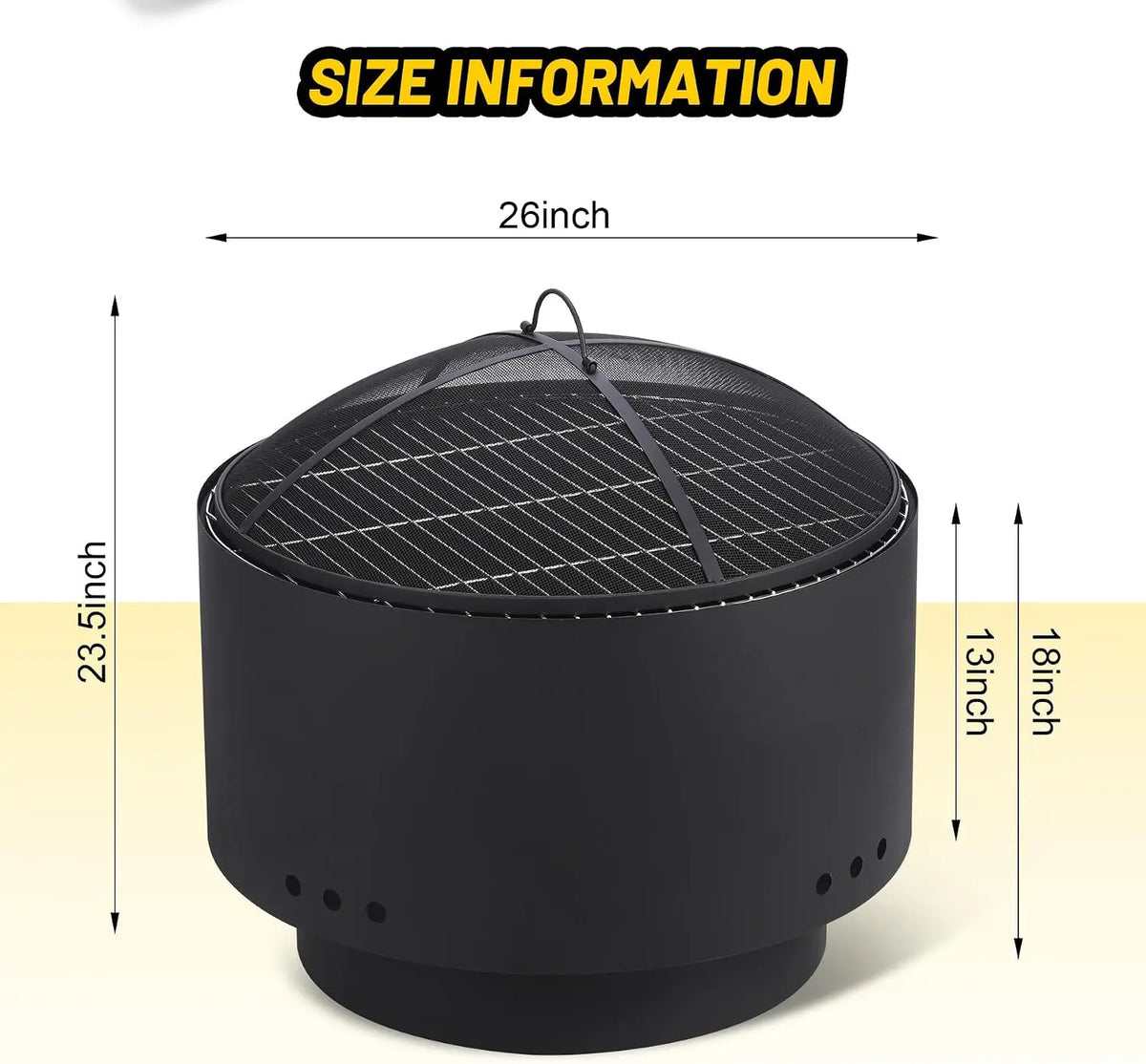 Tacleekii Smokeless Outdoor Fire Pit With Protective Cover