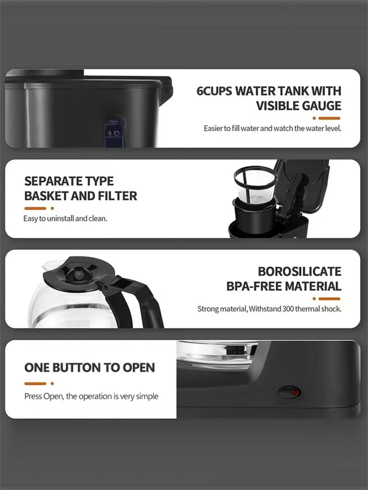 3-In-1 Single Serve Coffee Maker For K-Pod Capsules Ground Coffee