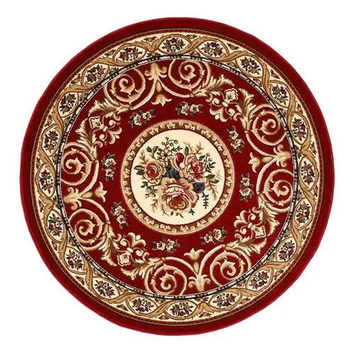 Round European Style Thick Polyester Anti-Slip Living Room Rug