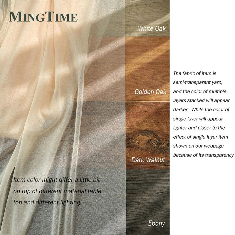 Mingtime Sheer Chiffon Tulle Fabric For Wedding Arch Draping Backdrop