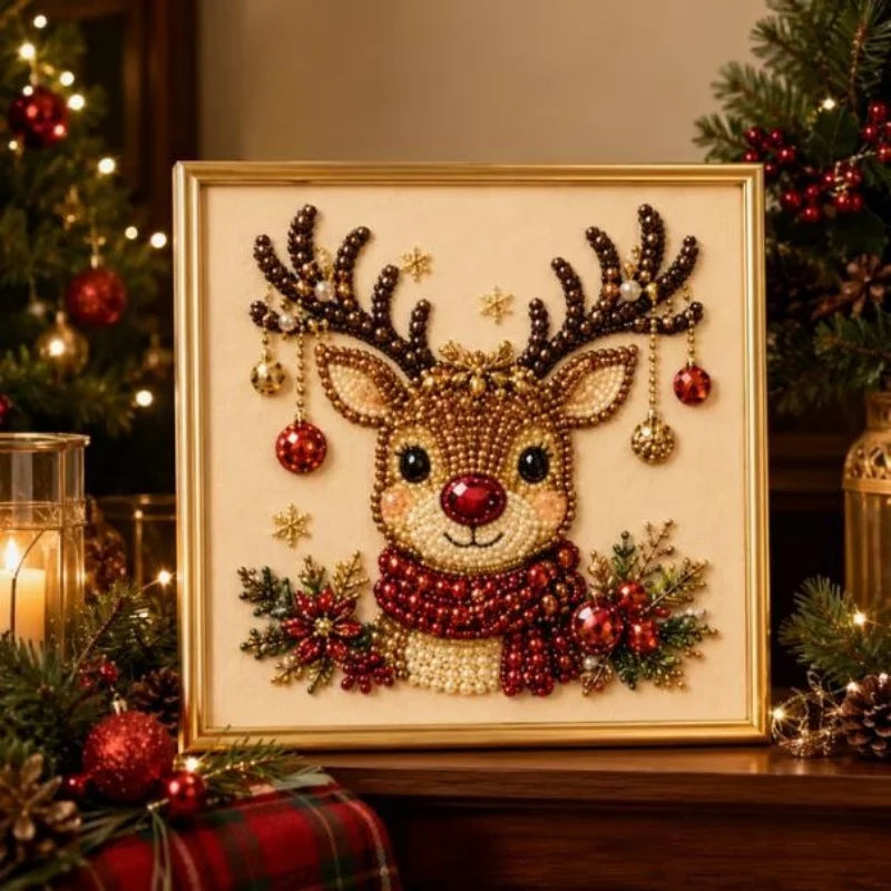 Christmas Pearl Diamond Painting DIY Wall Art Craft Kit